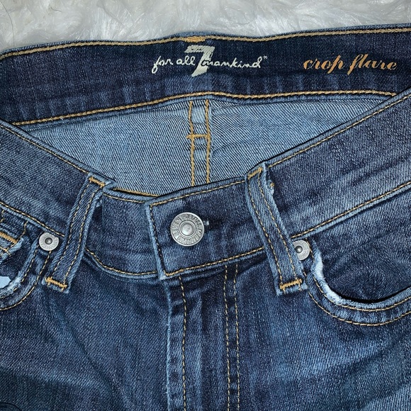 7 For All Mankind Crop Flare Jeans - Picture 3 of 5